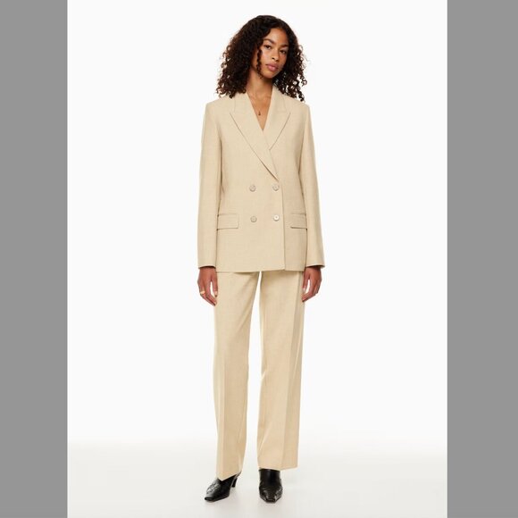 Aritzia Wilfred destiny blazer Heather oat beige Size 12 | New | Never worn - Picture 2 of 14